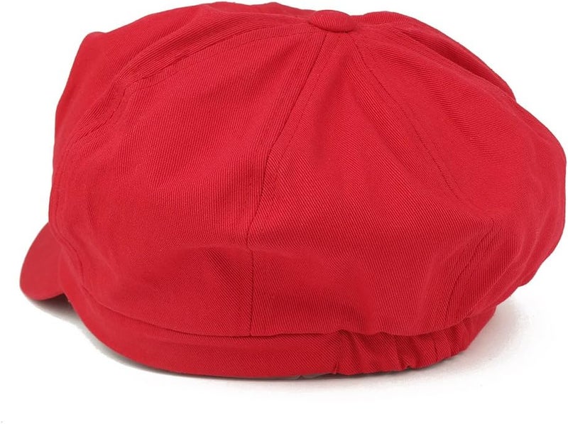 Armycrew 2XL Oversize Lightweight 100% Cotton Newsboy Cap with Elastic Back - Image 3